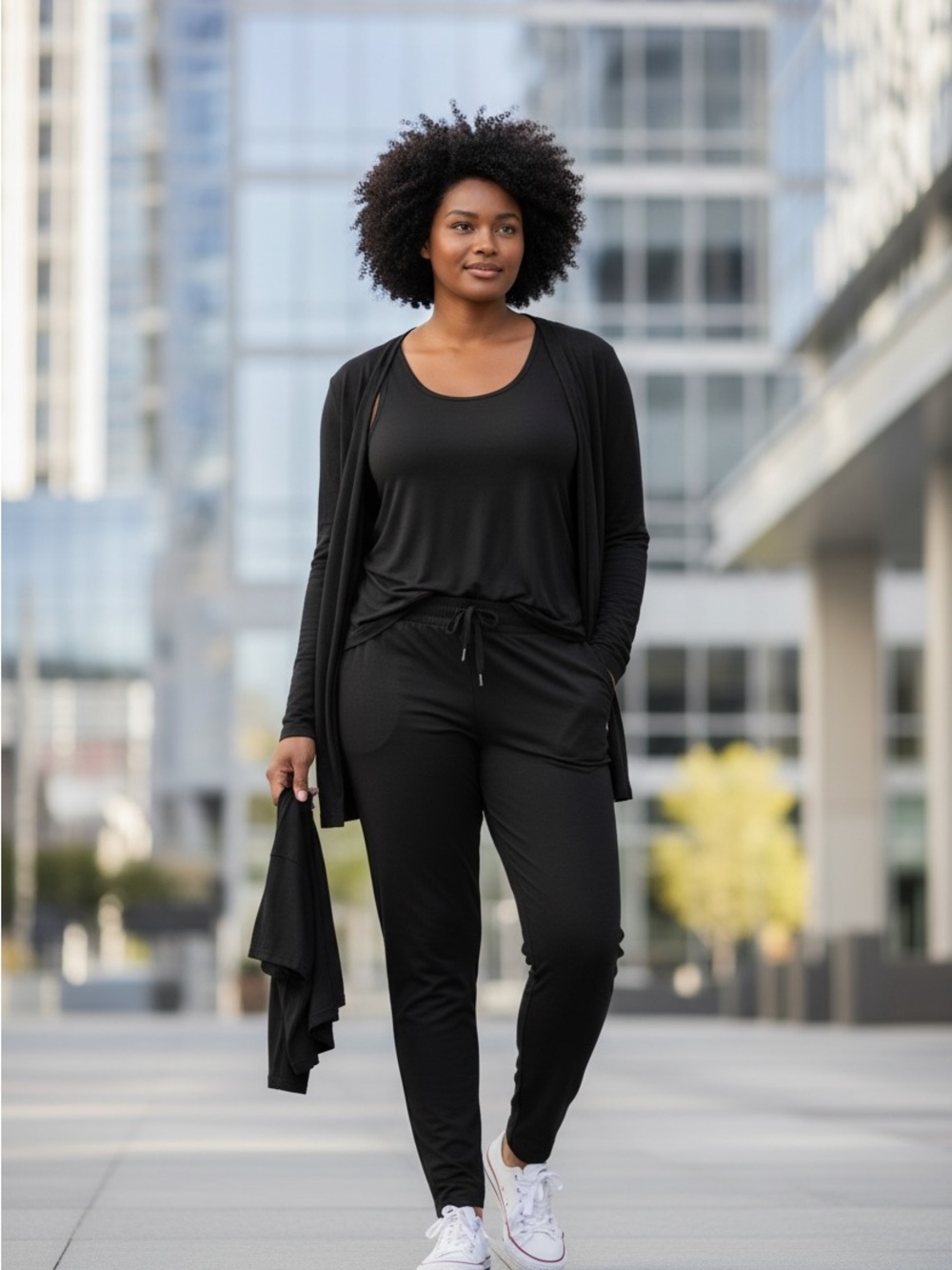 Black Women's Jogger Pants - Comfortable Everyday Pull-On